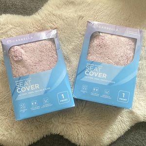 Carbella Pink Fleece Front Car Seat Covers (2)